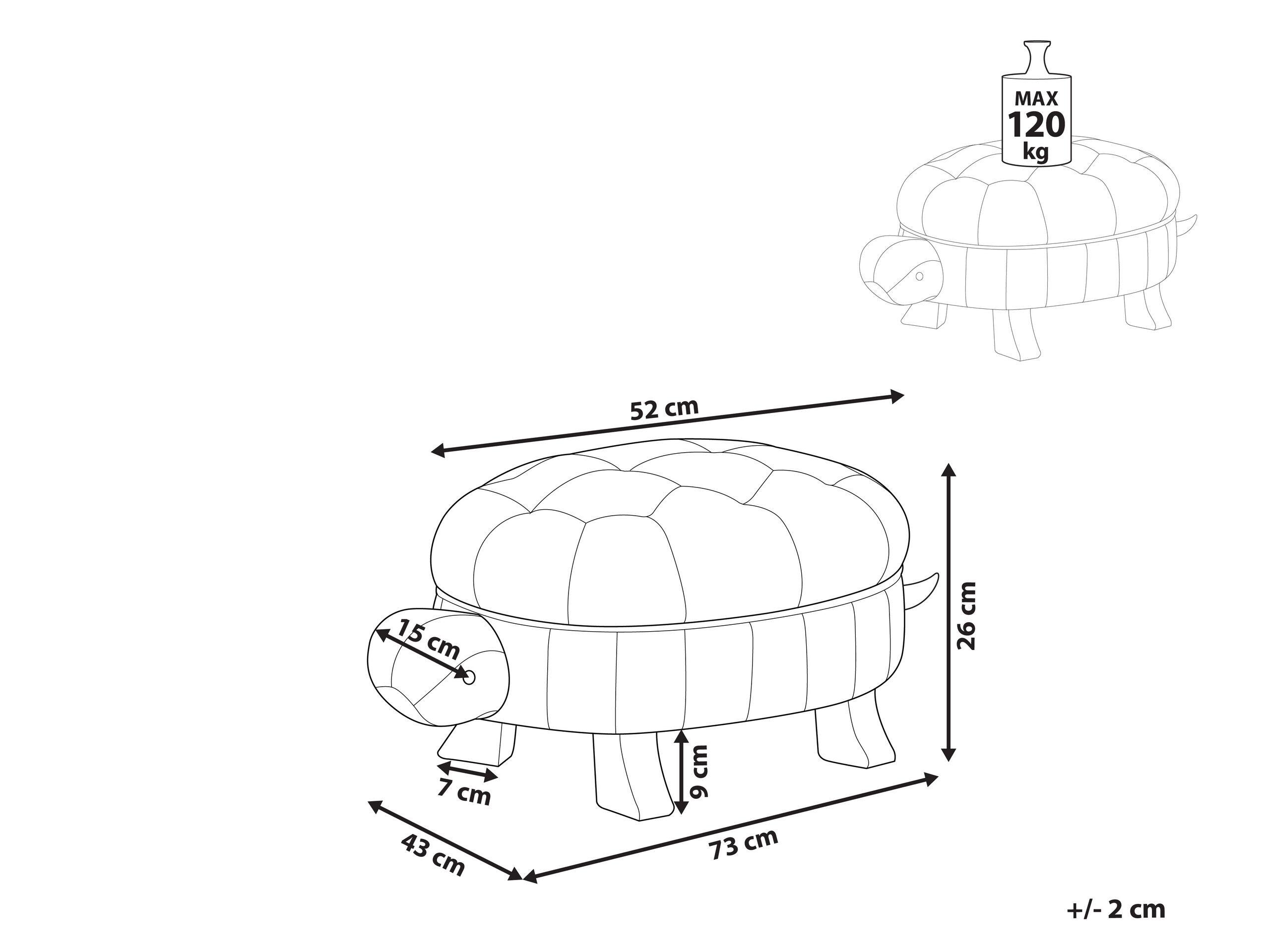 Beliani Sgabello en Pelle sintetica Moderno TURTLE  