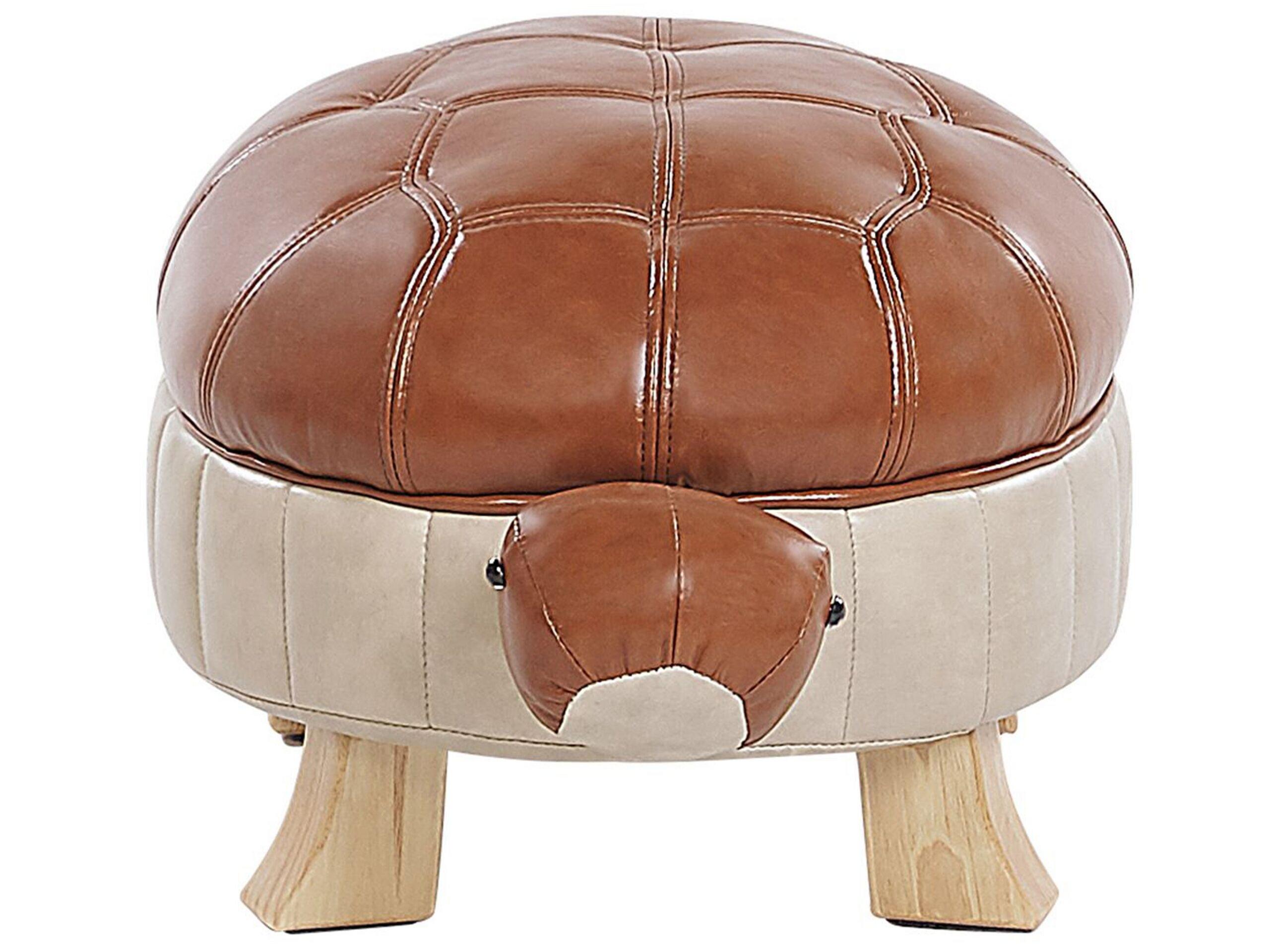 Beliani Repose-pied en Cuir PU Moderne TURTLE  