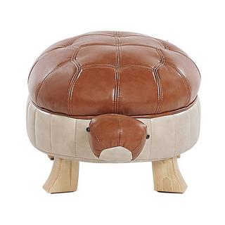 Beliani Sgabello en Pelle sintetica Moderno TURTLE  