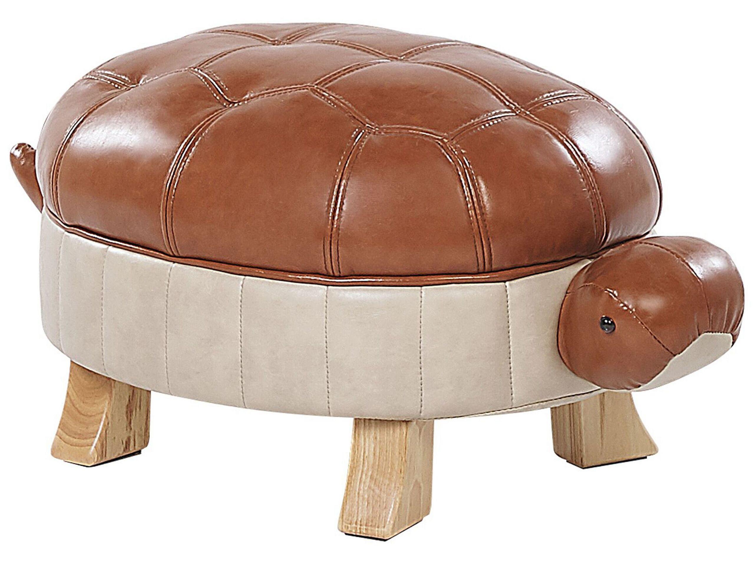 Beliani Hocker aus Kunstleder Modern TURTLE  