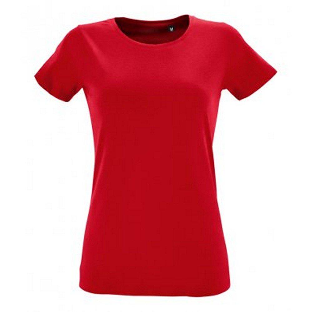Image of Tshirt, Kurzärmlig Damen Rot Bunt XL
