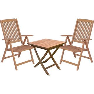 mutoni pleasure Garten Essgruppe Solo II Teak natur (3-tlg)  