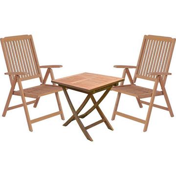 Garten Essgruppe Solo II Teak natur (3-tlg)