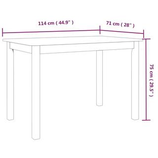 VidaXL Table de salle à manger bois  