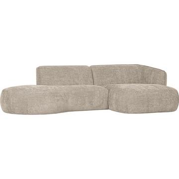 Ecksofa Polly rechts Webstoff sand 258x150