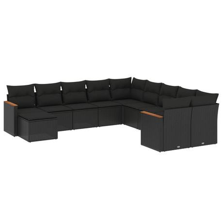 VidaXL set divano da giardino Polirattan  