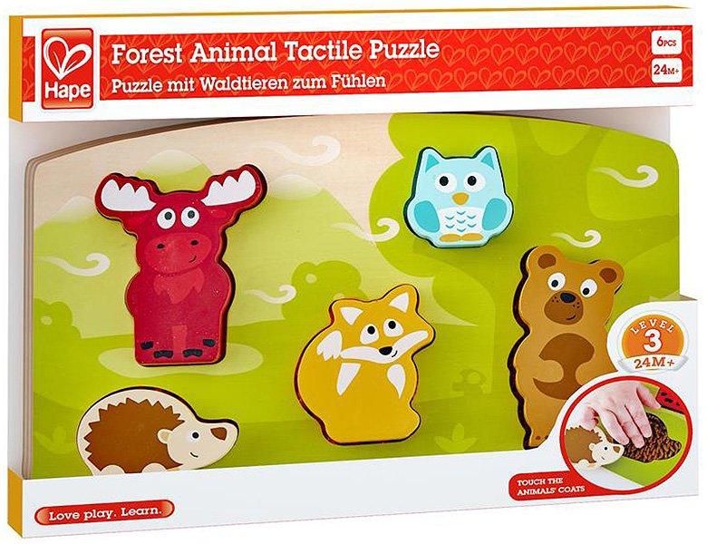 Hape  Puzzle Waldtiere fühlen (5Teile) 