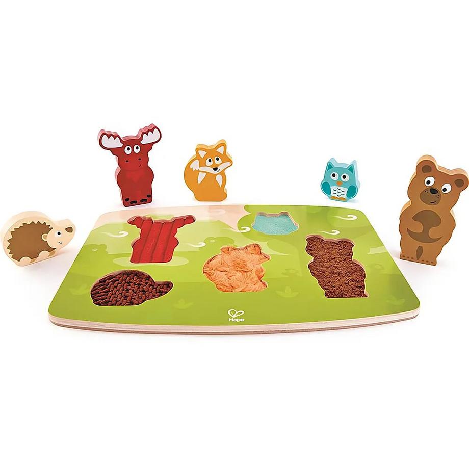 Hape  Puzzle Waldtiere fühlen (5Teile) 