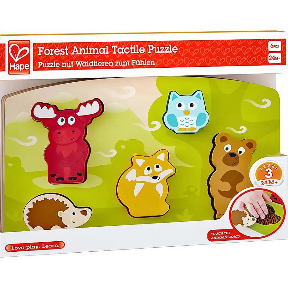 Hape  Puzzle Waldtiere fühlen (5Teile) 