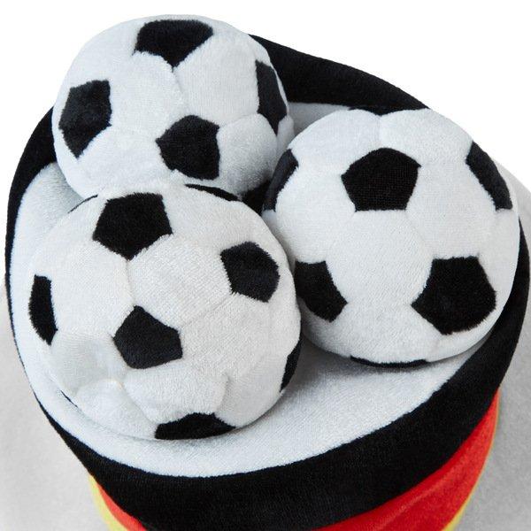 Tectake  Fussball Fan Zylinder Deutschland mit Fussbällen 