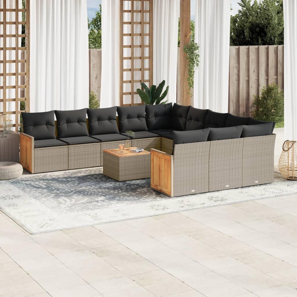 VidaXL set divano da giardino Polirattan  