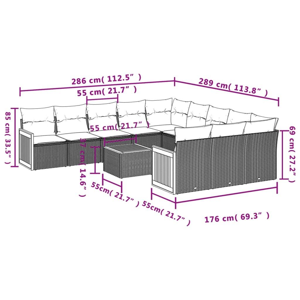 VidaXL Garten sofagarnitur poly-rattan  