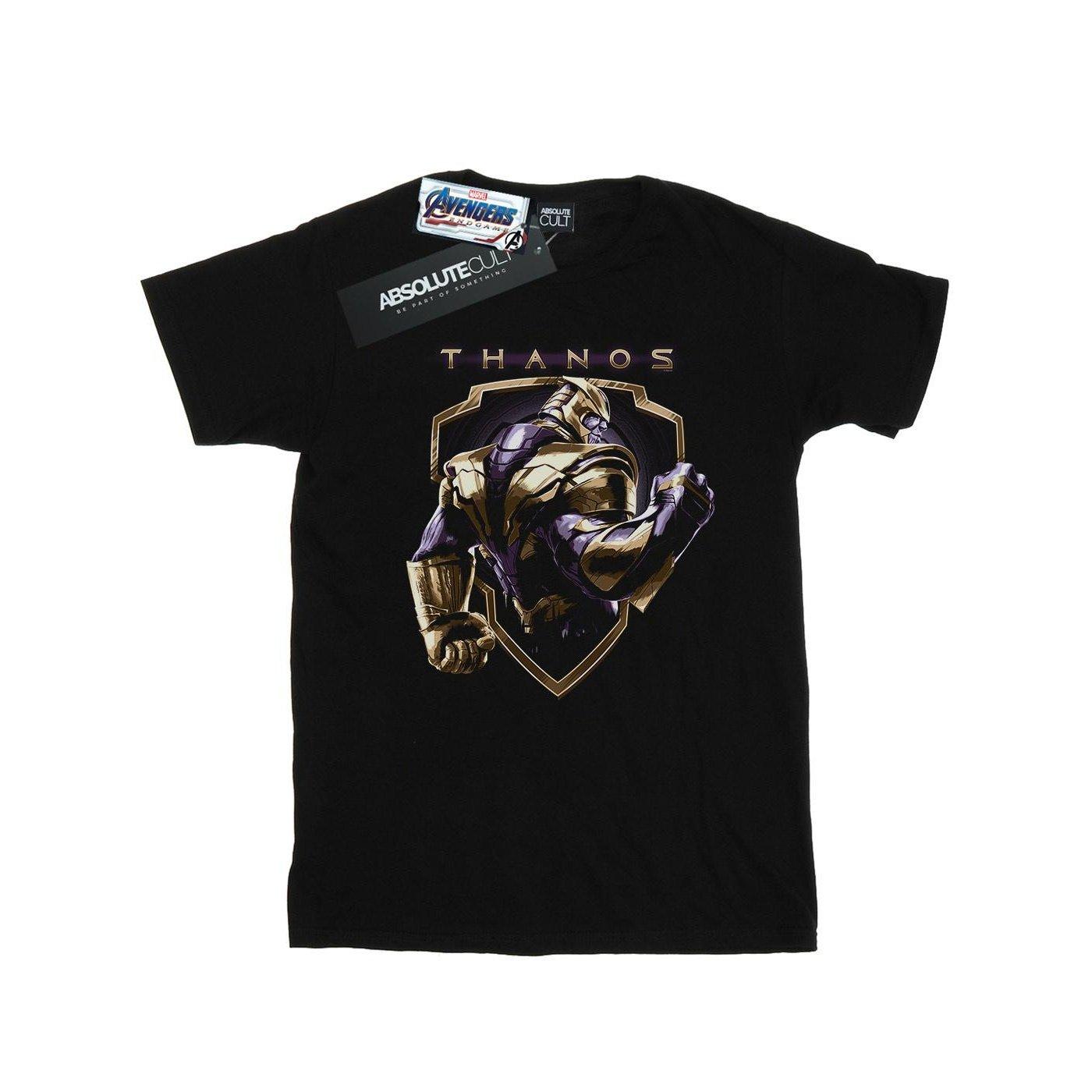 Image of Avengers Endgame Thanos Shield Tshirt Mädchen Schwarz 128