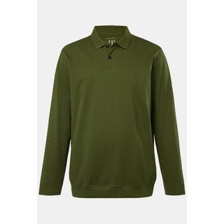 JP1880  Maglia polo basic in piqué con taglio speciale per l'addome e maniche lunghe, fino alla tg. 8XL 