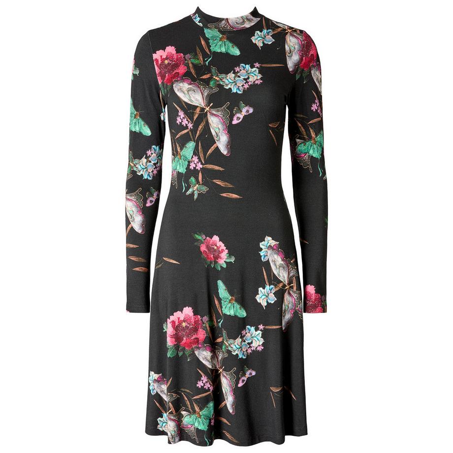 Joe Browns Jersey Minikleid mit Schmetterlingsmuster und hohem Kragen  
