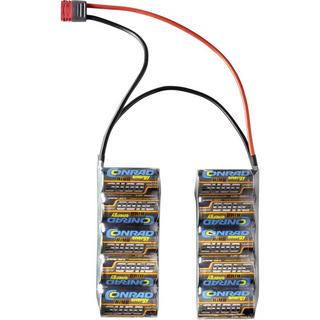 Conrad energy  Batteria ricaricabile NiMh 12 V 2400 mAh Numero di celle: 10 Side by Side Sistema a spina a T 