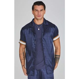 Sik Silk  Kurzarmhemd Resort Shirt in Navy 