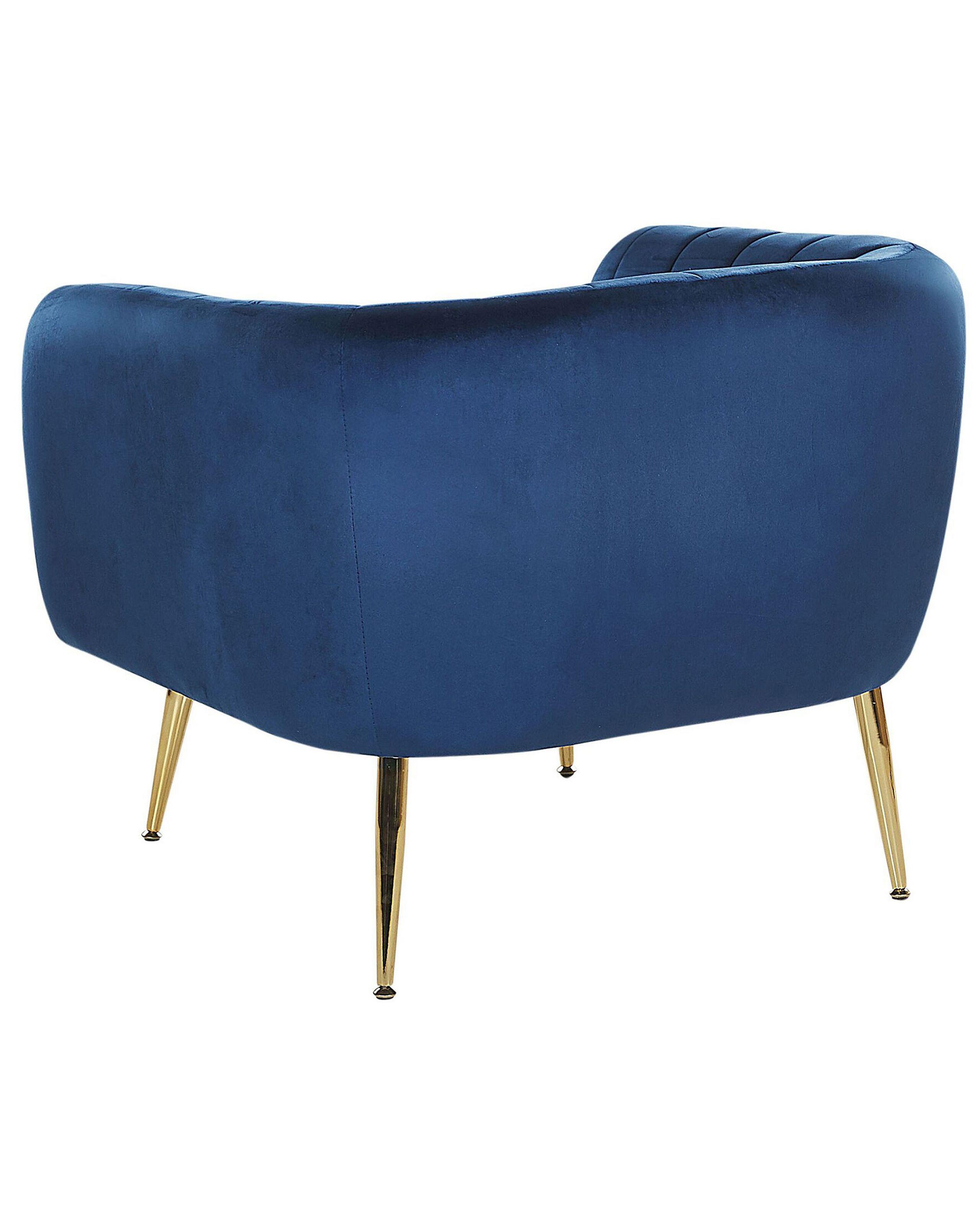 Beliani Fauteuil en Velours Moderne LACONIA  