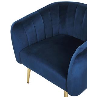 Beliani Fauteuil en Velours Moderne LACONIA  