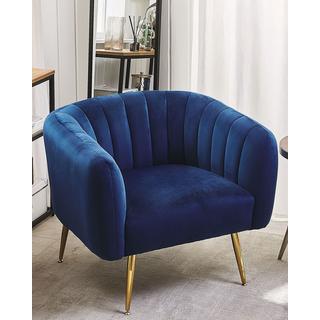 Beliani Fauteuil en Velours Moderne LACONIA  