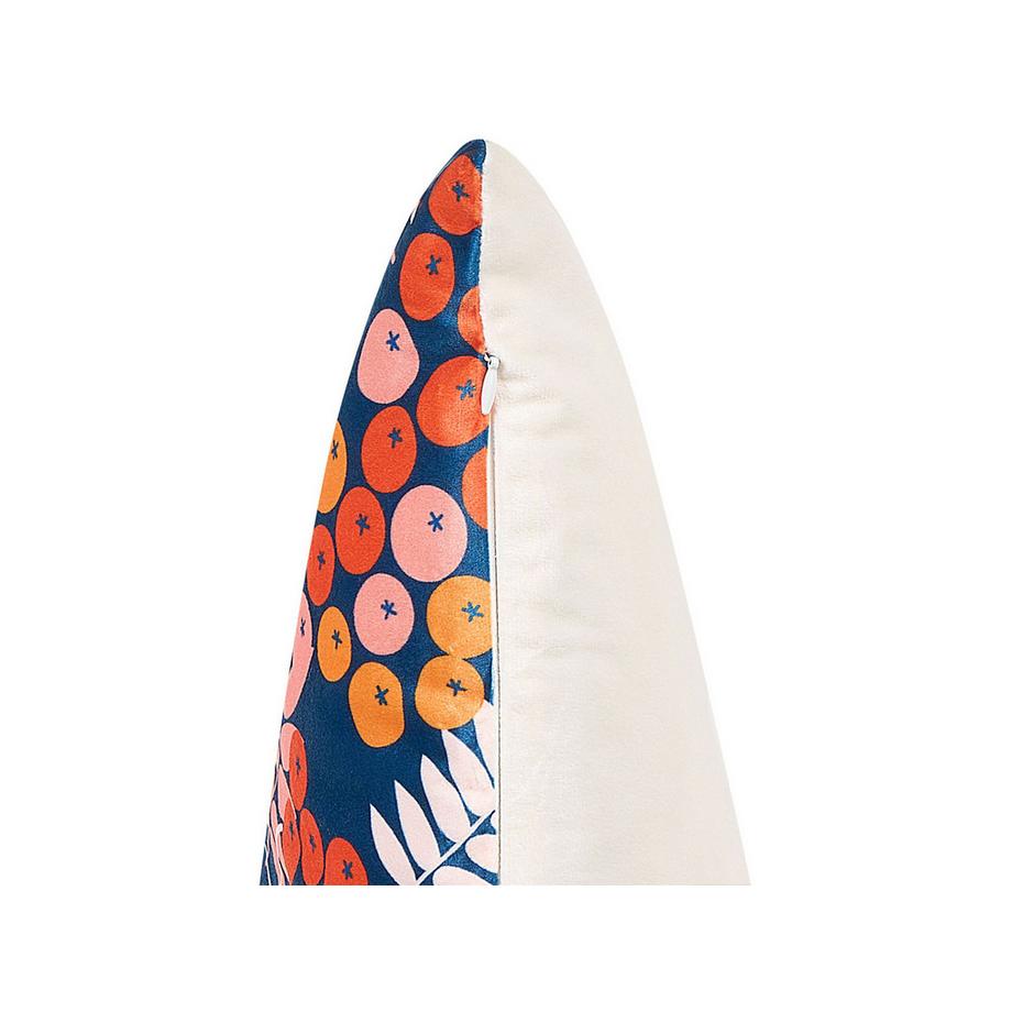 Beliani Dekokissen 2er Set aus Samtstoff Modern SUMAC  