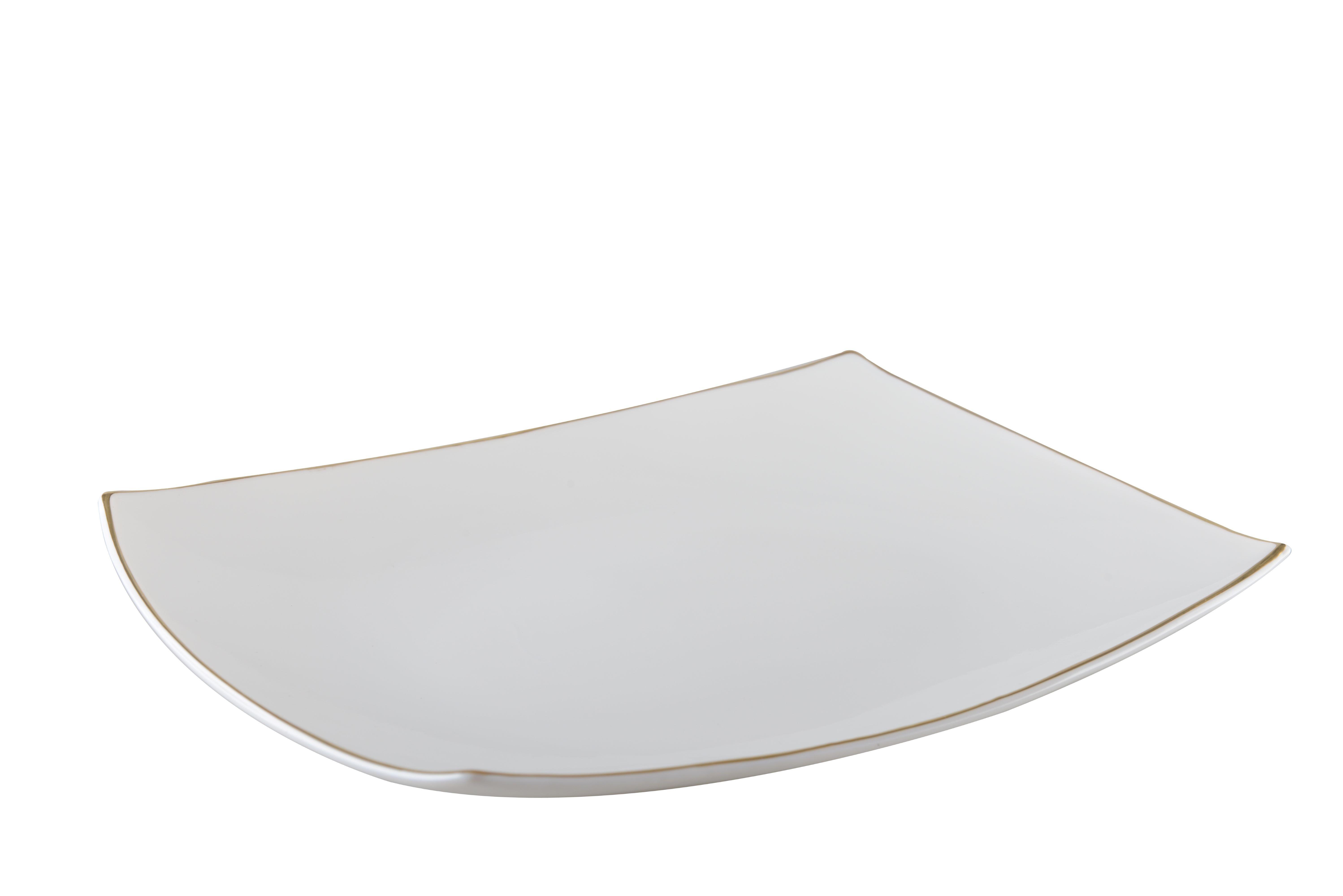 Image of Rechteckige Schale Mit Goldrand 35x25 Cm Unisex ONE SIZE