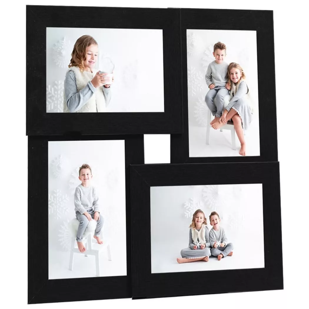 Collage de cadres photo pour photo de 4x (10x15 cm) Noir mdf
