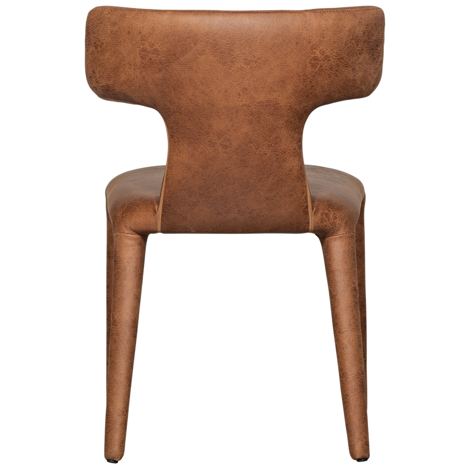 mutoni Sedia da pranzo Permit look pelle cognac  