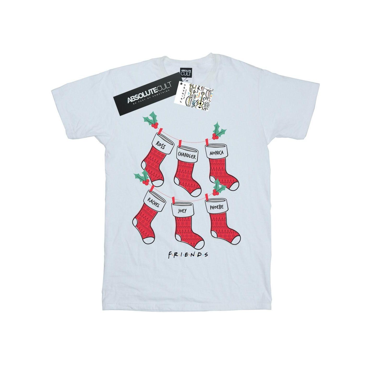 Image of Christmas Stockings Tshirt Mädchen Weiss 128