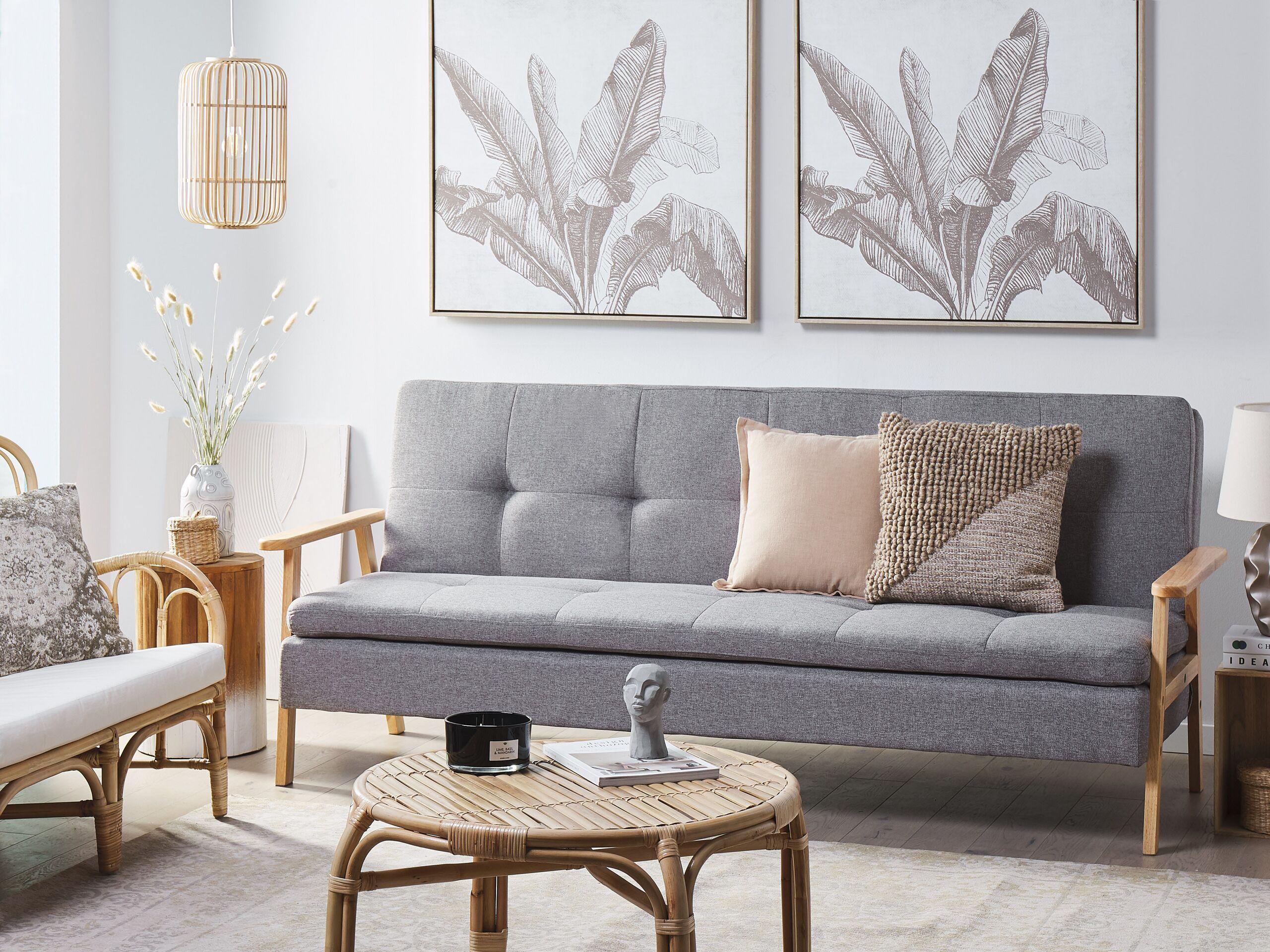 Beliani Schlafcouch aus Polyester Retro TJORN  