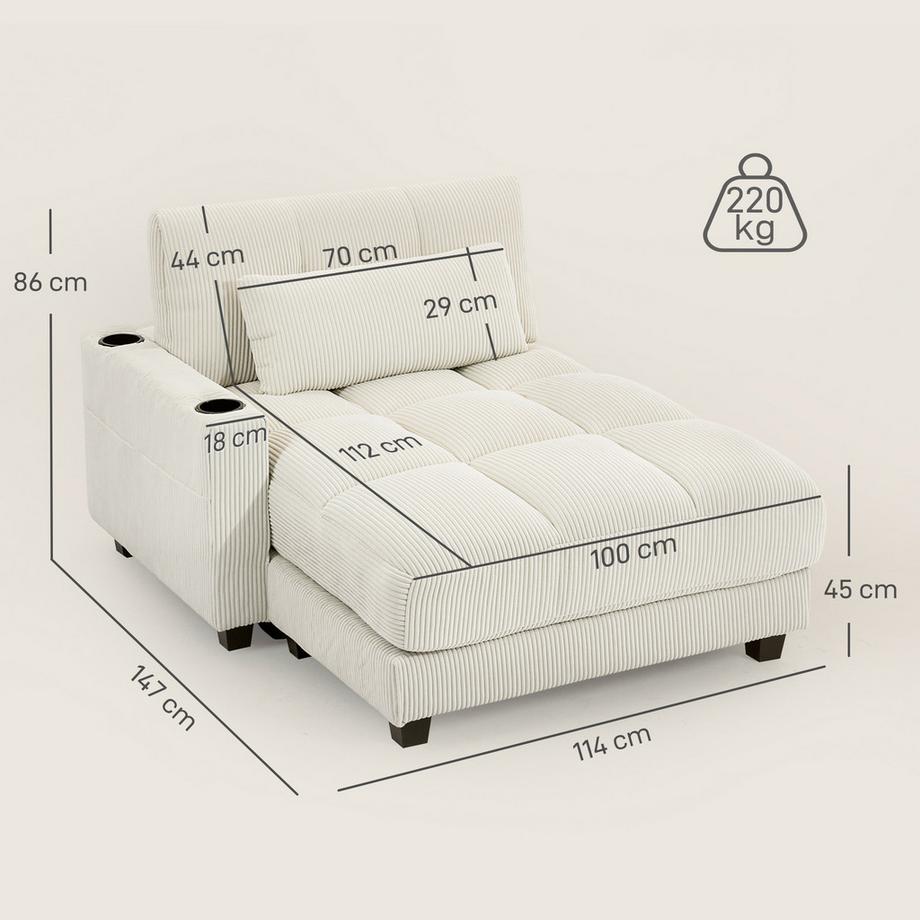 HOMCOM Schlafsofa  