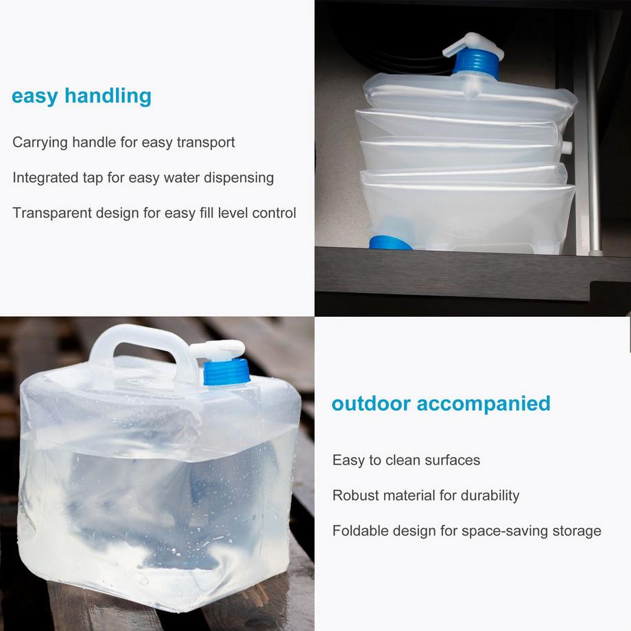 Intirilife  Intirilife 4x bidons à eau pliables en plastique 