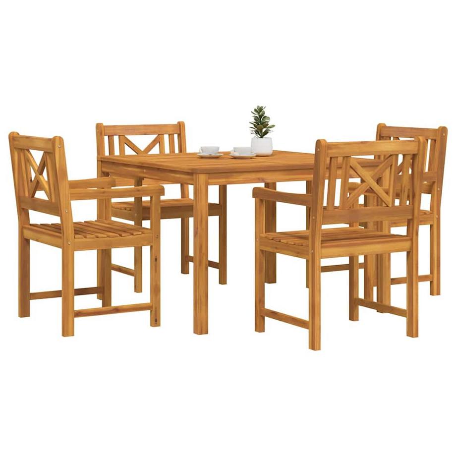 VidaXL Set da Pranzo per Giardino Legno massello di acacia  