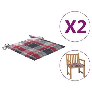 VidaXL Coussins chaise de jardin 2 pcs tissu tissu  