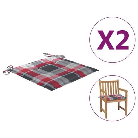 VidaXL Coussins chaise de jardin 2 pcs tissu tissu  