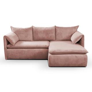 PASCAL MORABITO Ecksofa mit Schlaffunktion TEODORA von PASCAL MORABITO Kord Rosa Ecke rechts  