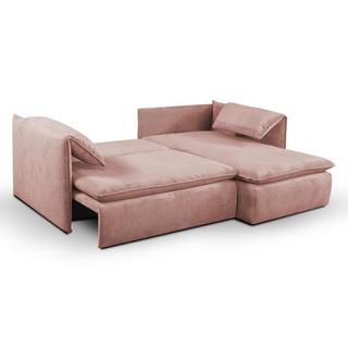 PASCAL MORABITO Ecksofa mit Schlaffunktion TEODORA von PASCAL MORABITO Kord Rosa Ecke rechts  