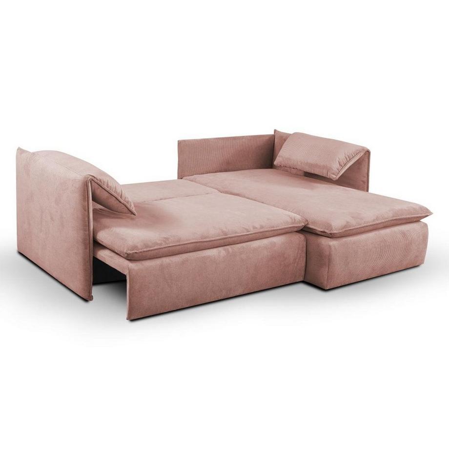 PASCAL MORABITO Ecksofa mit Schlaffunktion TEODORA von PASCAL MORABITO Kord Rosa Ecke rechts  