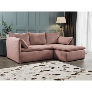PASCAL MORABITO Ecksofa mit Schlaffunktion TEODORA von PASCAL MORABITO Kord Rosa Ecke rechts  