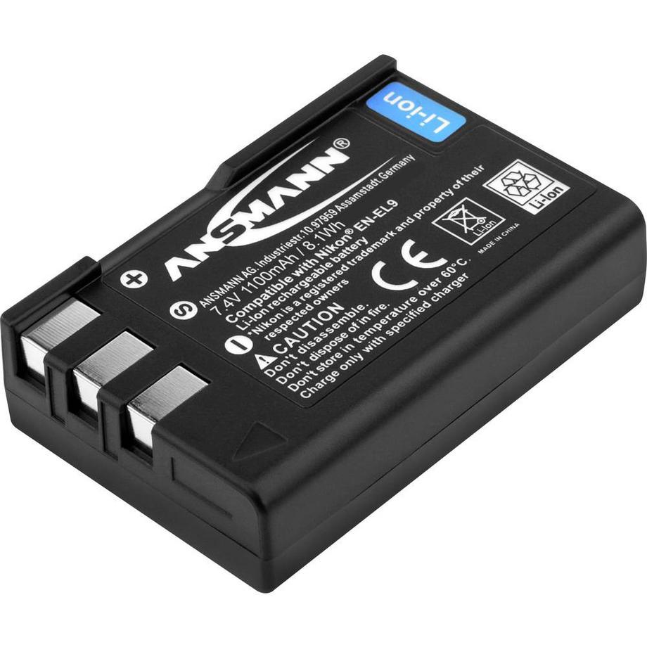 ANSMANN  EN-EL9 Batteria ricaricabile fotocamera sostituisce la batteria originale (camera) EN-EL9 7.4 V 1100 mAh 