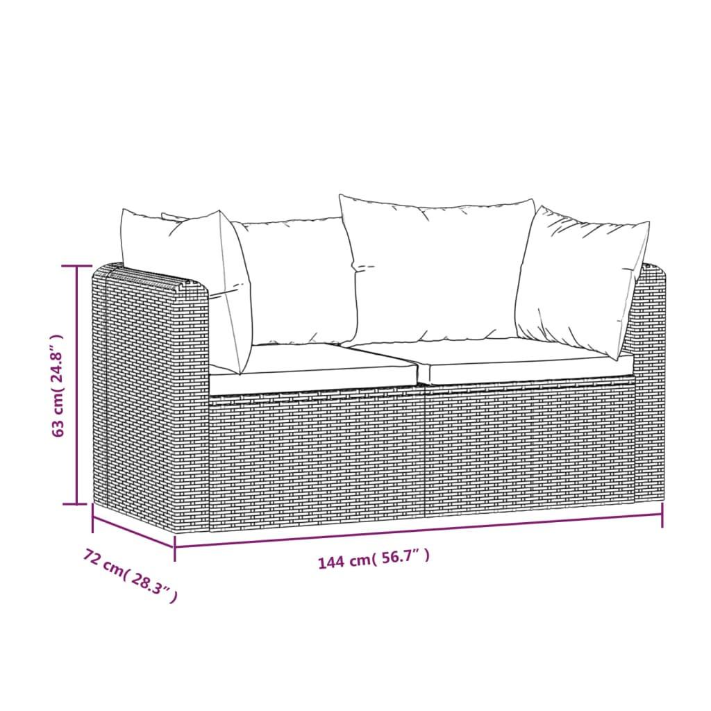 VidaXL Canapé de jardin rotin synthétique  