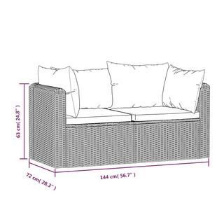 VidaXL Gartensofa poly-rattan  