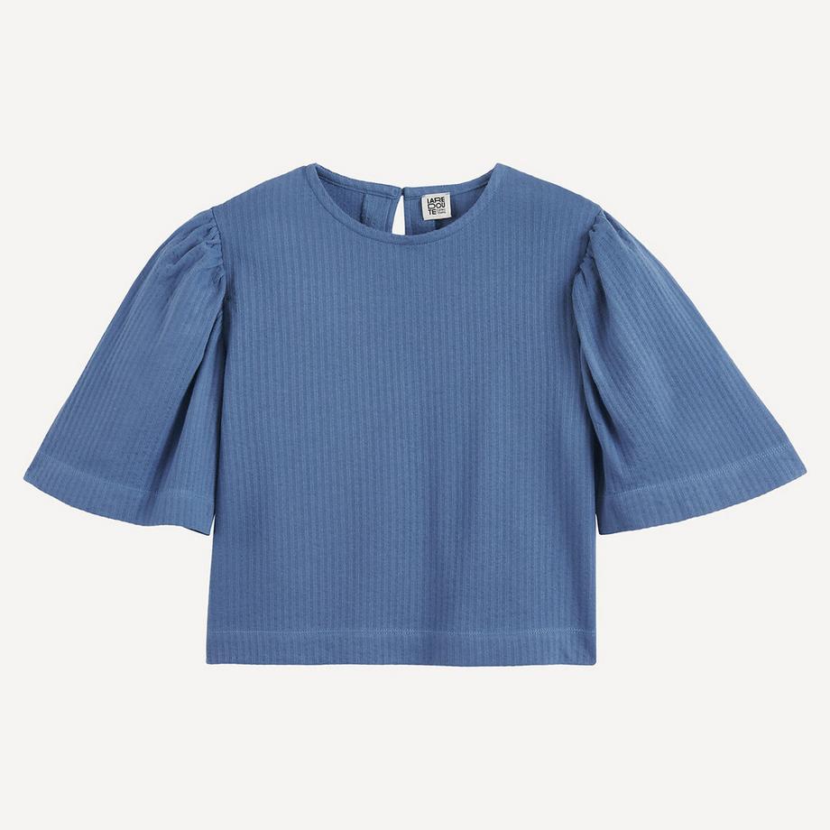 La Redoute Collections  T-Shirt mit Rundhalsausschnitt in Blusenoptik 