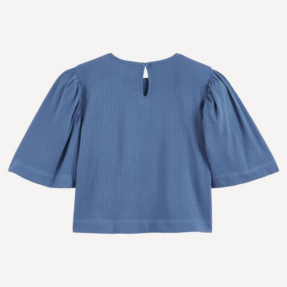 La Redoute Collections  T-Shirt mit Rundhalsausschnitt in Blusenoptik 