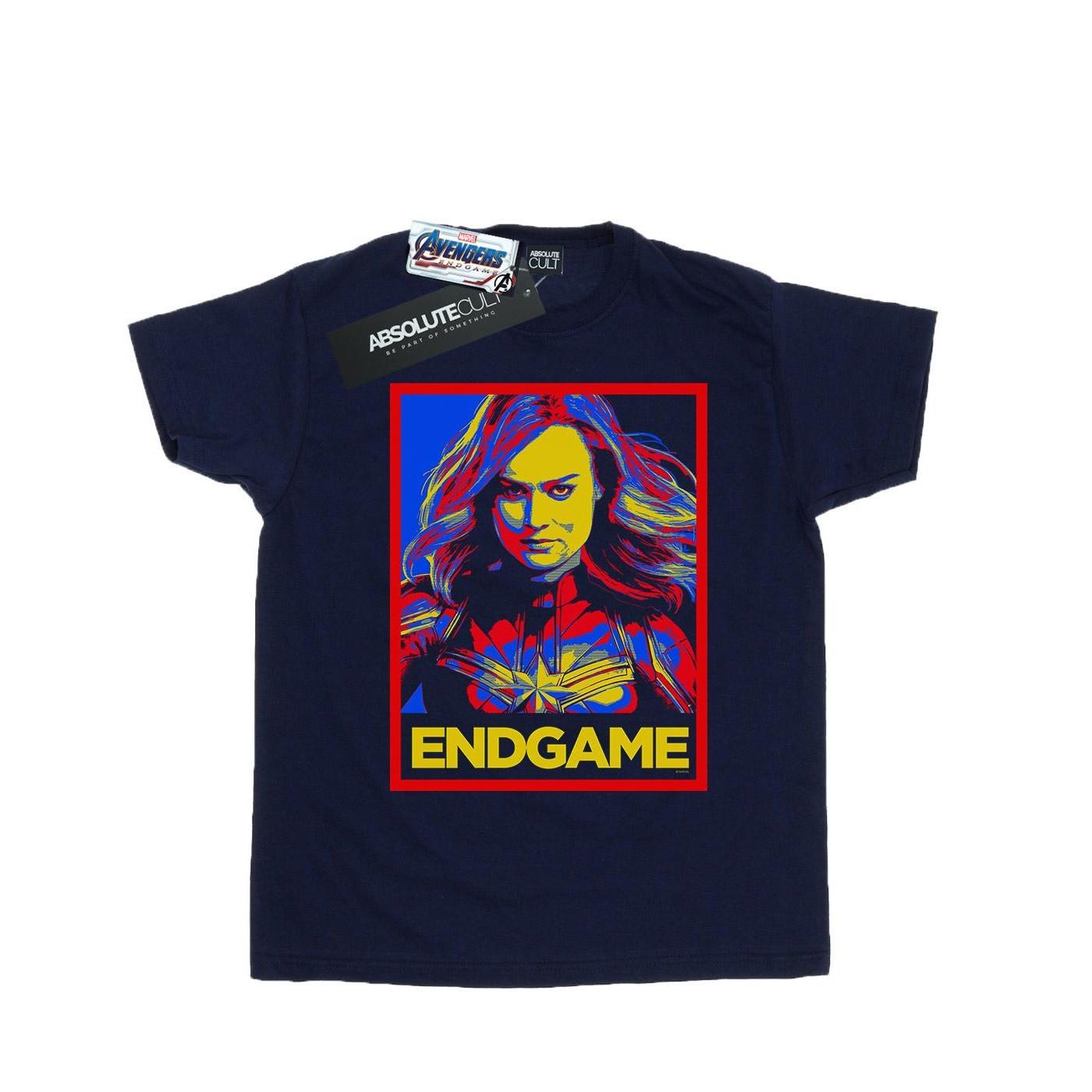 Image of Avengers Endgame Captain Poster Tshirt Damen Marine 3XL