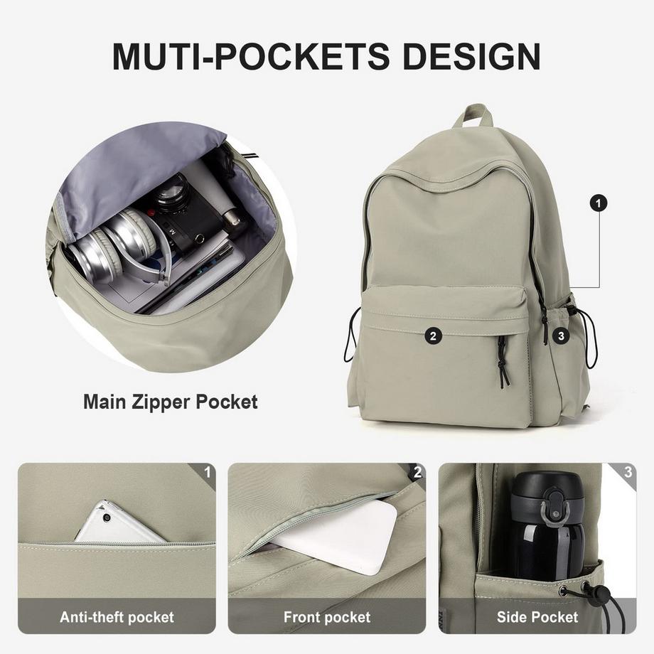 Only-bags.store Lässiger Reise Schul Laptop Rucksack Leicht  