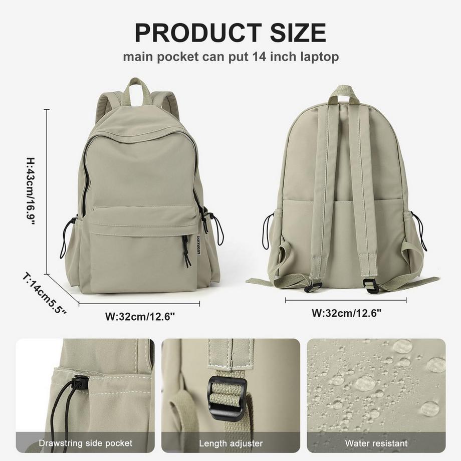 Only-bags.store Lässiger Reise Schul Laptop Rucksack Leicht  