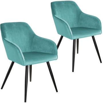 2 Chaises MARILYN Design en Velours Style Scandinave