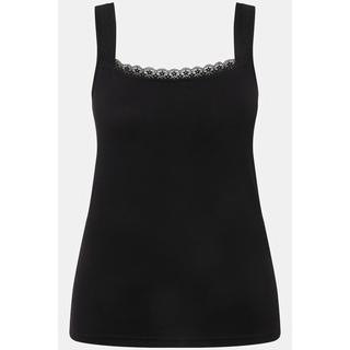 Ulla Popken Canottiera Cotone Supima Spalline Larghe Pizzo  