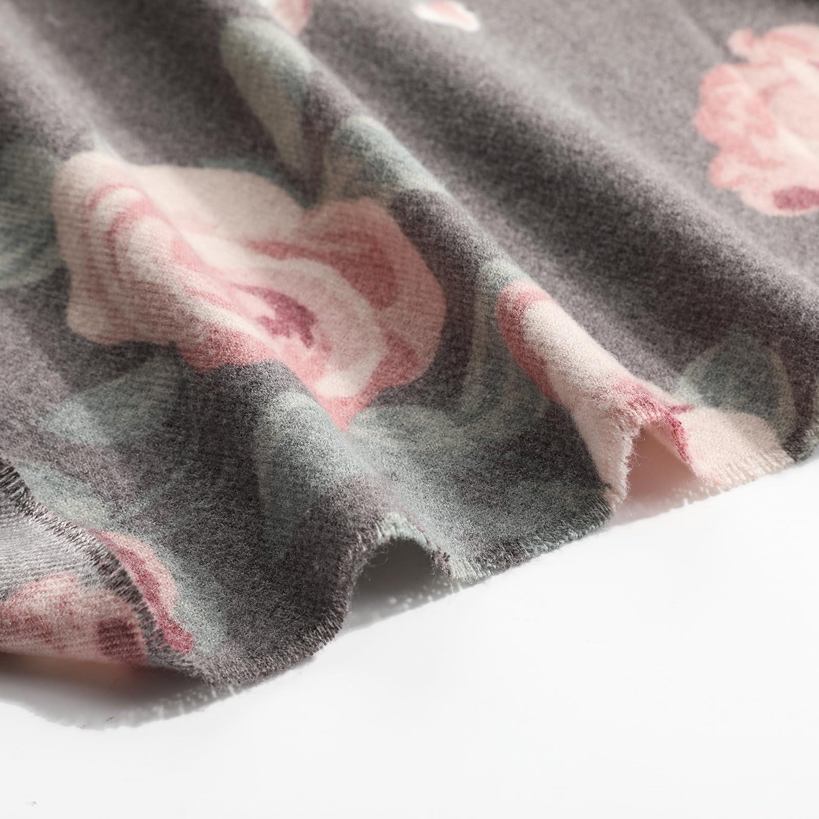 Only-bags.store Sciarpa Lunga Morbida Calda Stampa Floreale  